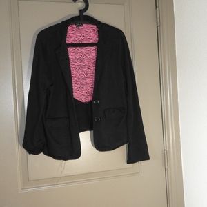 Black Cotton Blazer